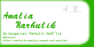 amalia marhulik business card